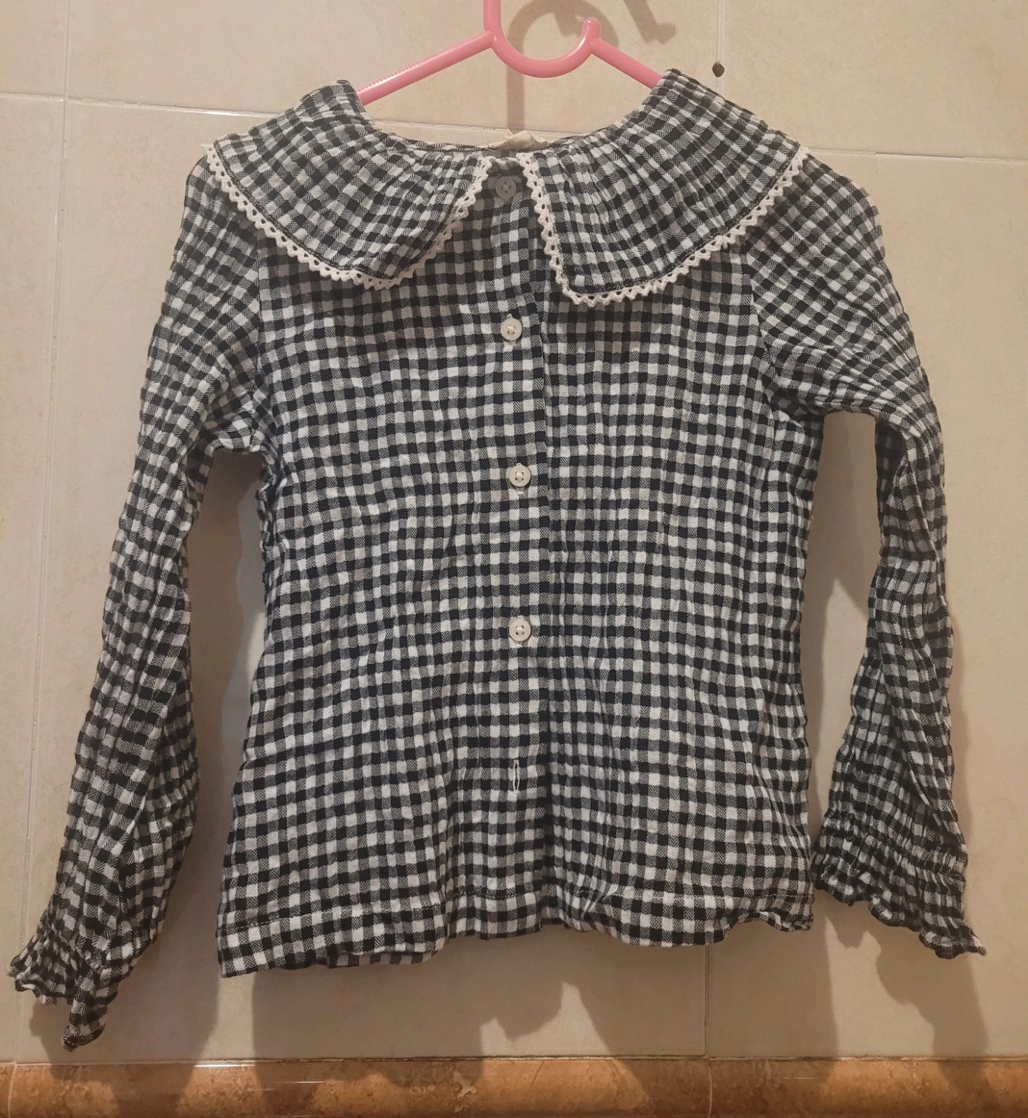 Blusa Gocco NUEVA cuadros vichy - 5/6 años