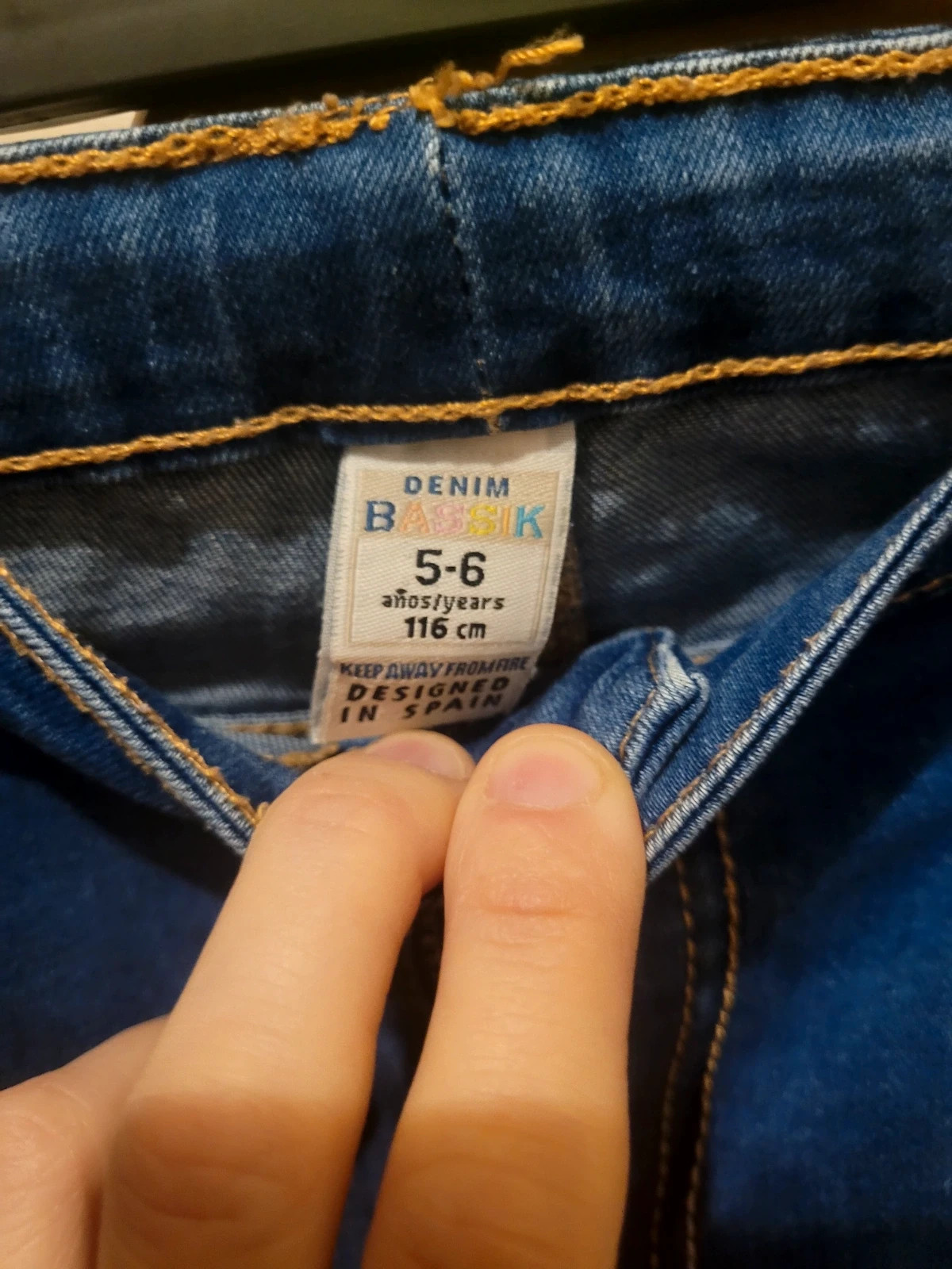 Vaqueros Denim Bassik (Talla 5-6 años / 116 cm) – BASSIK – taille 5 ans / 110 cm 5