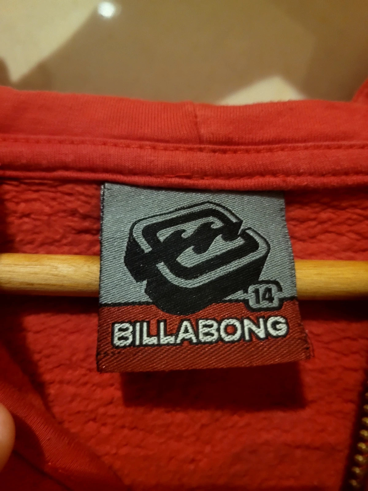 Sudadera Billabong roja con cremallera - Talla 14 – Billabong – taille 14 ans / 164 cm 4