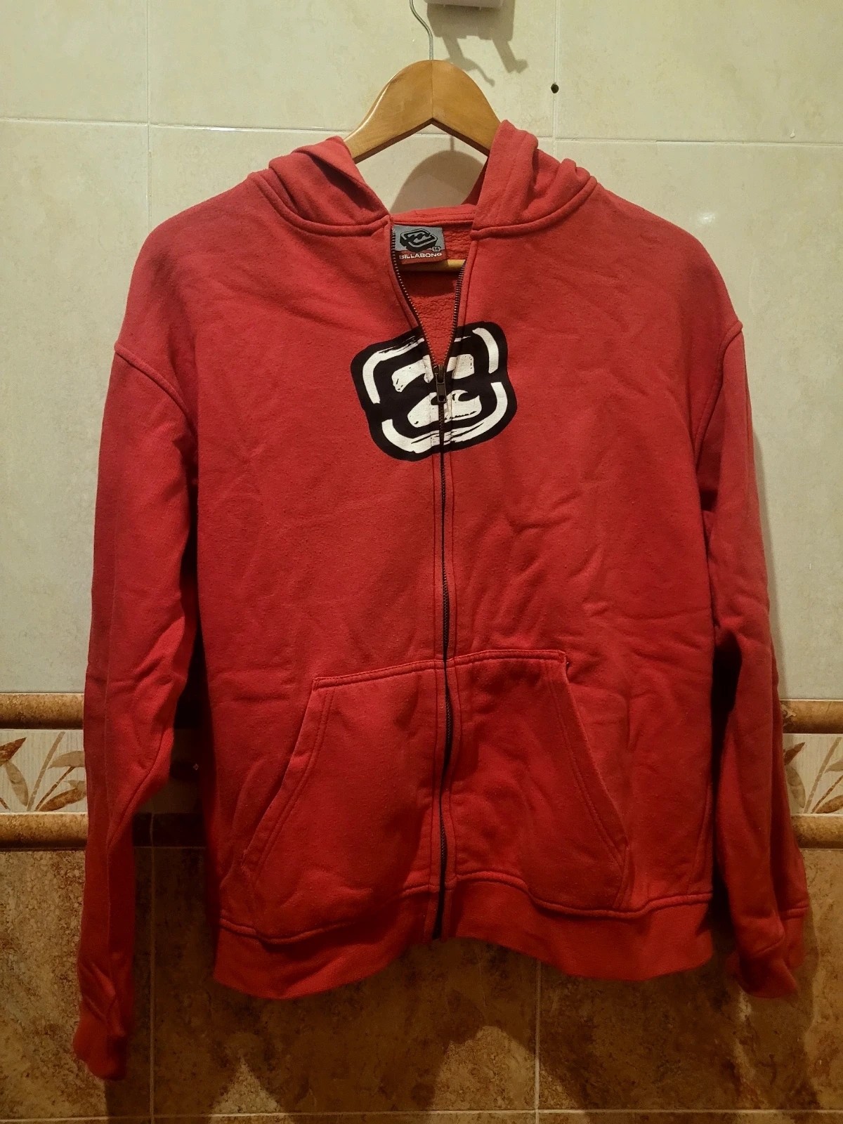 Sudadera Billabong roja con cremallera - Talla 14