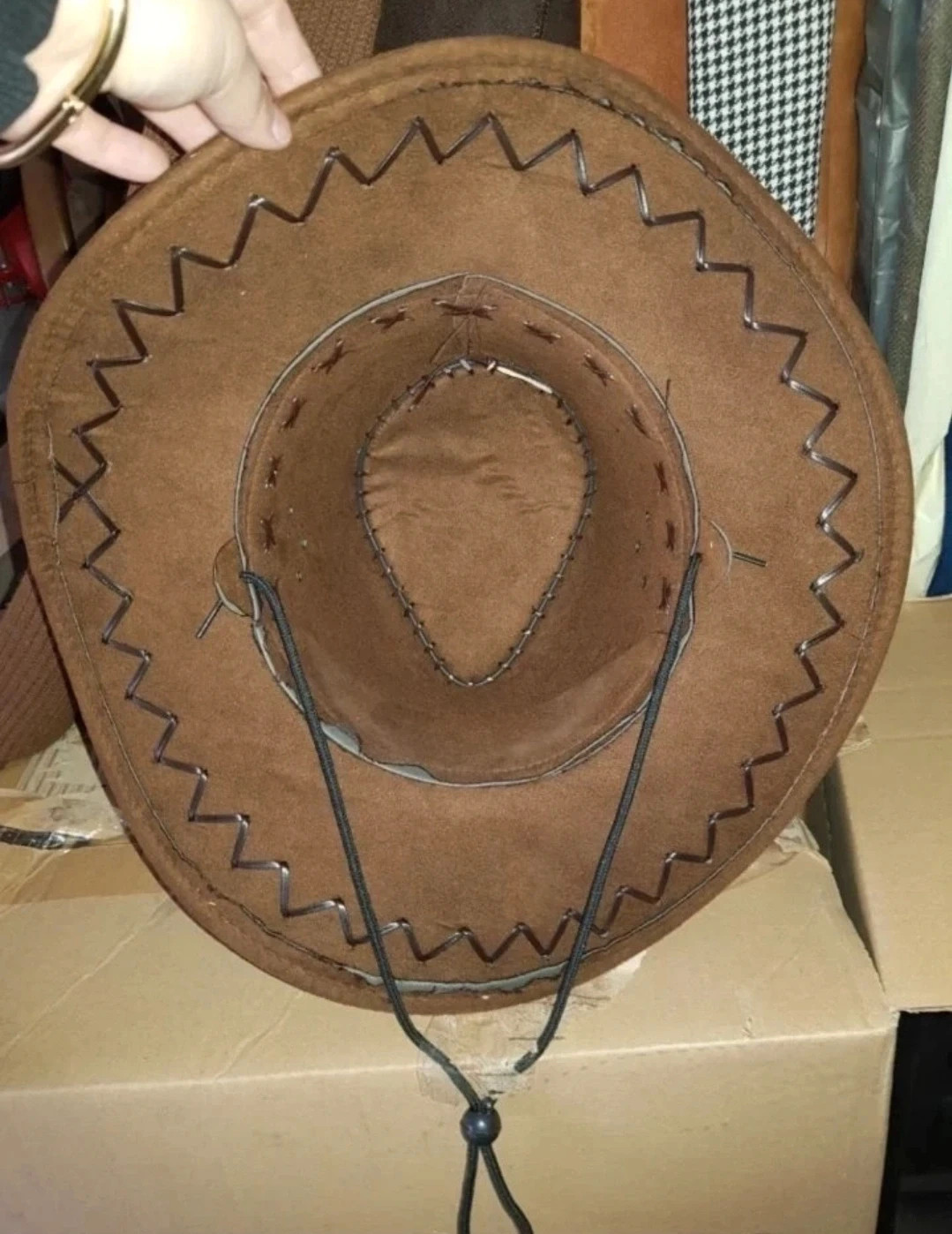 Sombrero vaquero marrón – hechos a manos – taille Taille unique 2