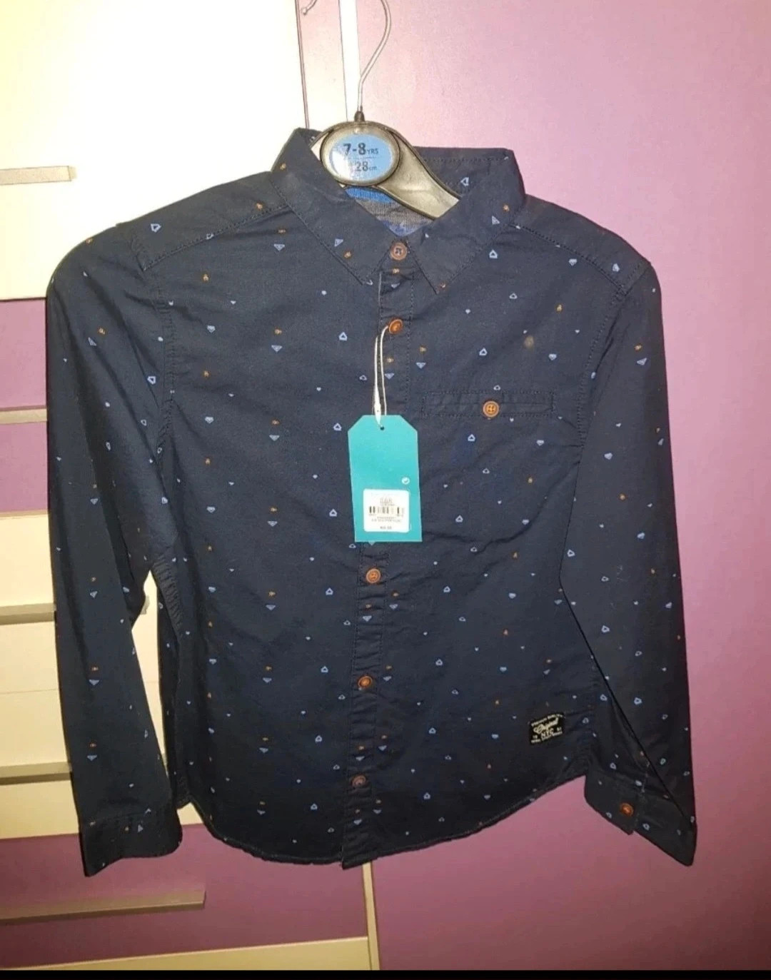 Camisa niño estampada azul – Primark – taille 7 ans / 122 cm