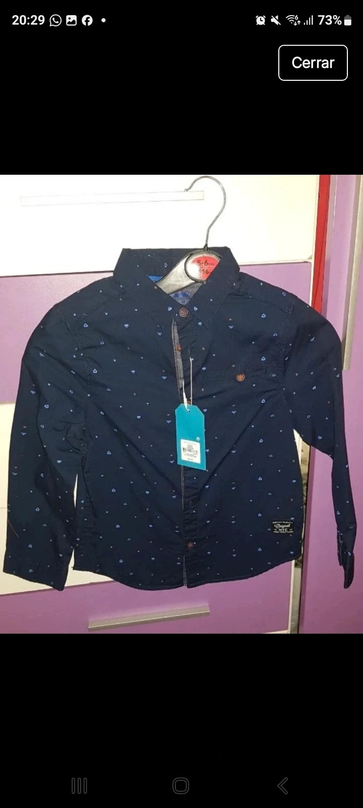 Camisa azul estampada niño – Primark – taille 5 ans / 110 cm