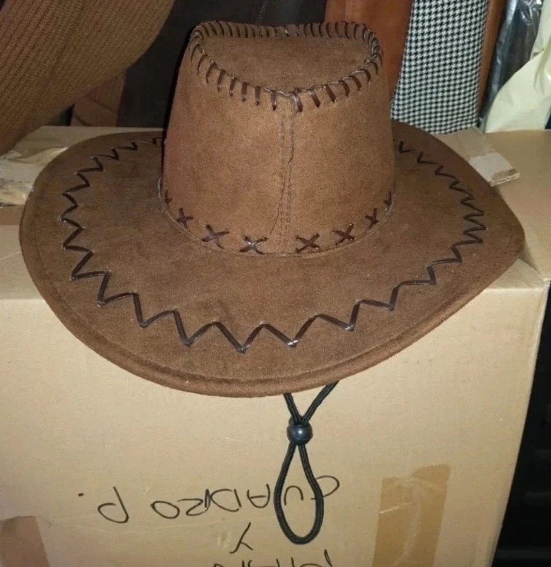 Sombrero vaquero marrón – hechos a manos – taille Taille unique