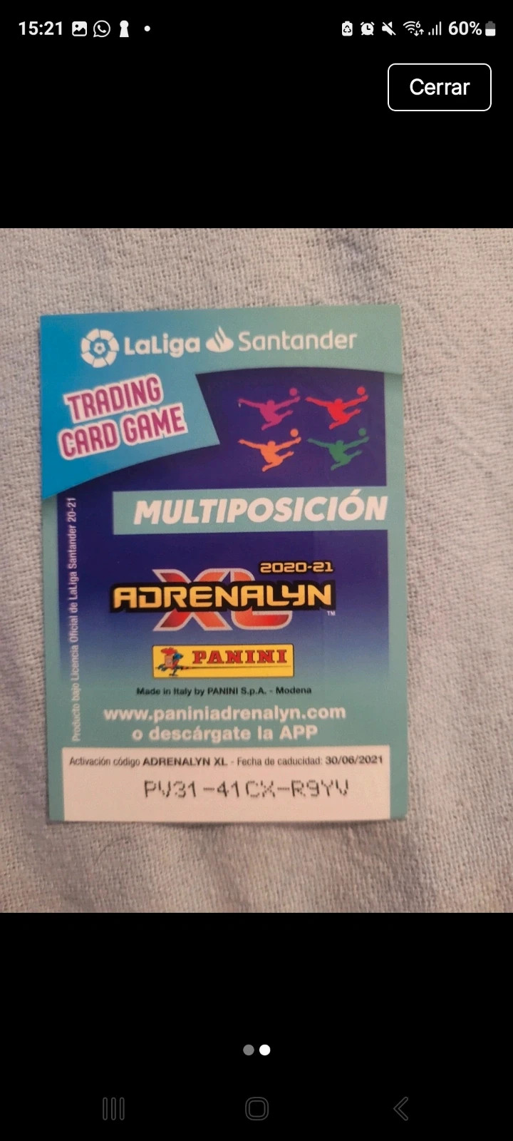 Carta Invencible 470 - Adrenalyn XL 2020-21 LaLiga Santander – Adrenalyn 2