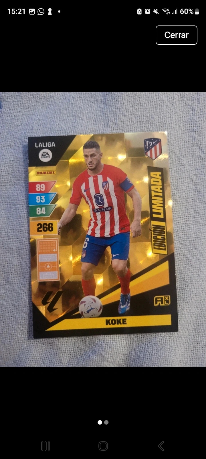 Cromo Koke - Atlético de Madrid - Adrenalyn XL 2023-24 - Edición Limitada