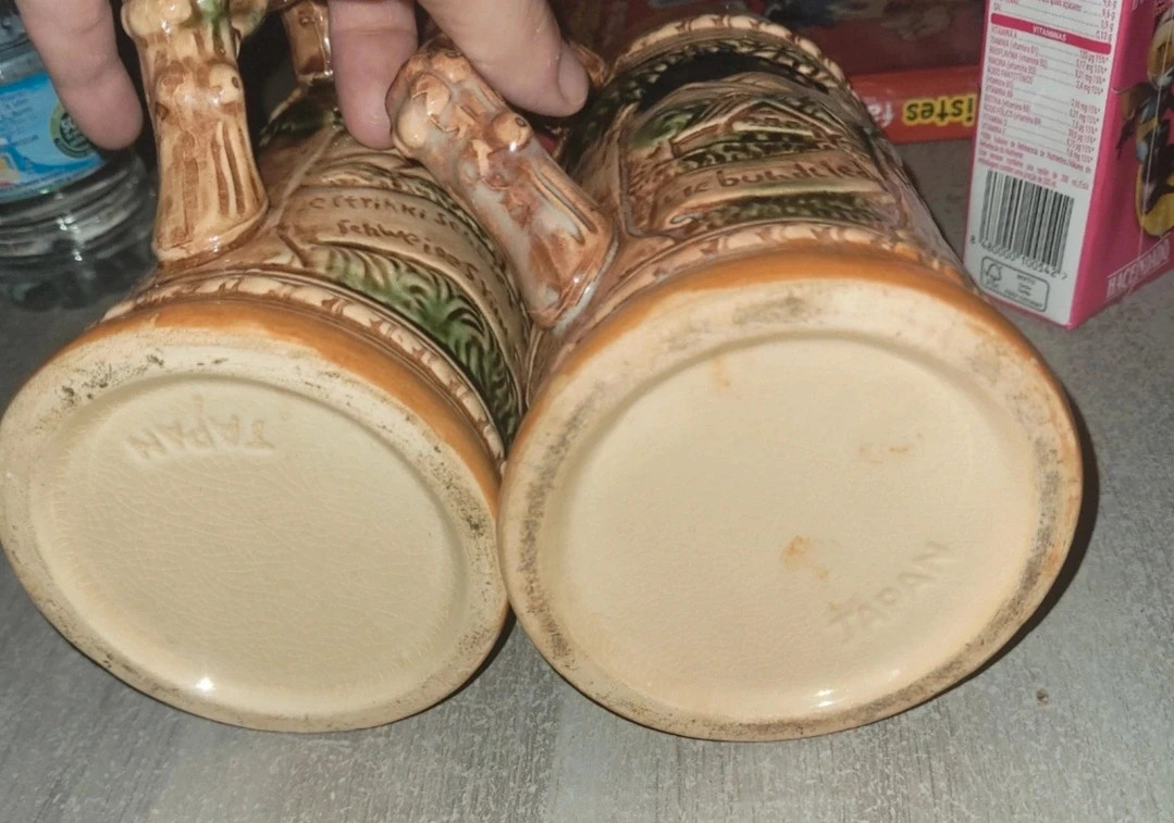 Jarra doble de cerámica decorada – Japon 4