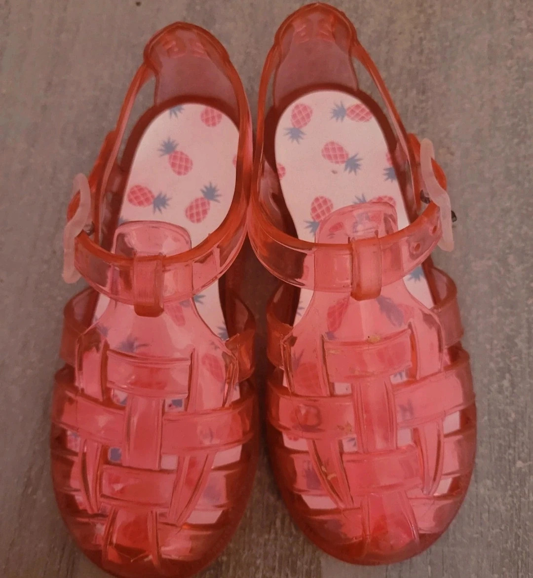 Cangrejeras transparentes rosas piña – Made In Spain – taille 26 3