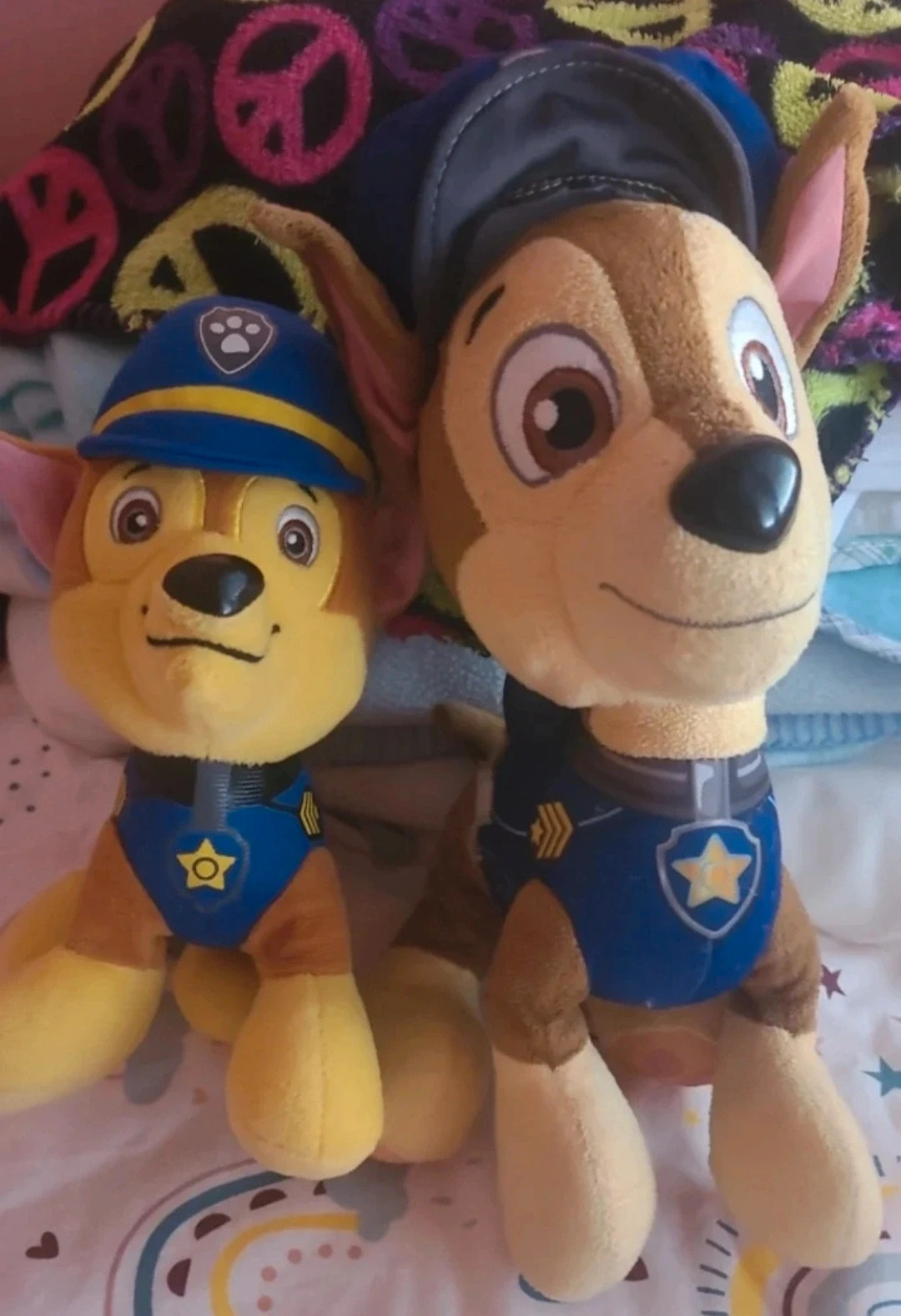 Lote de 2 peluches Chase - La Patrulla Canina (Paw Patrol) – Disney – taille Taille unique