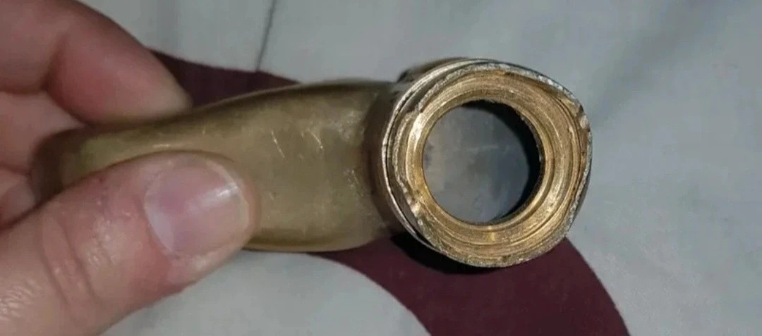 Mango de bastón con cabeza de perro mazizo de bronce – bronce 2
