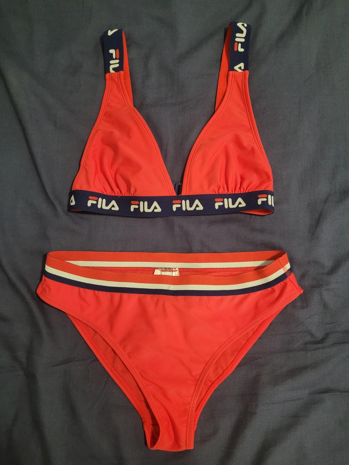 Bikini rojo Fila original con bandas elásticas talla L/m – FILA – taille M / 38 / 10 5
