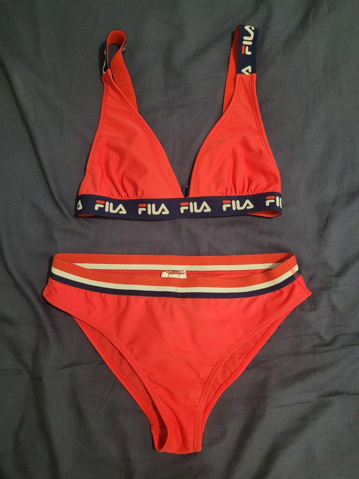Bikini rojo Fila original con bandas elásticas talla L/m – FILA – taille M / 38 / 10 2