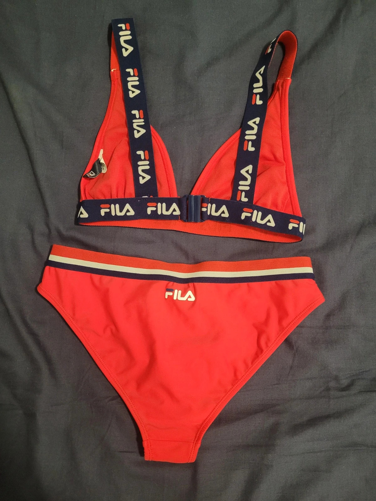 Bikini rojo Fila original con bandas elásticas talla L/m – FILA – taille M / 38 / 10 4