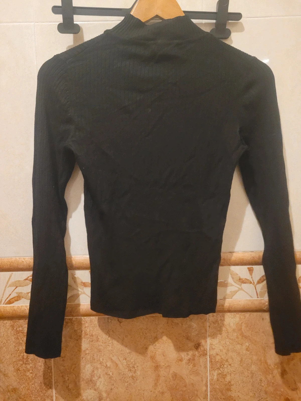 Jersey negro de canalé cuello alto Primark XS – Primark – taille XS / 34 / 6 2