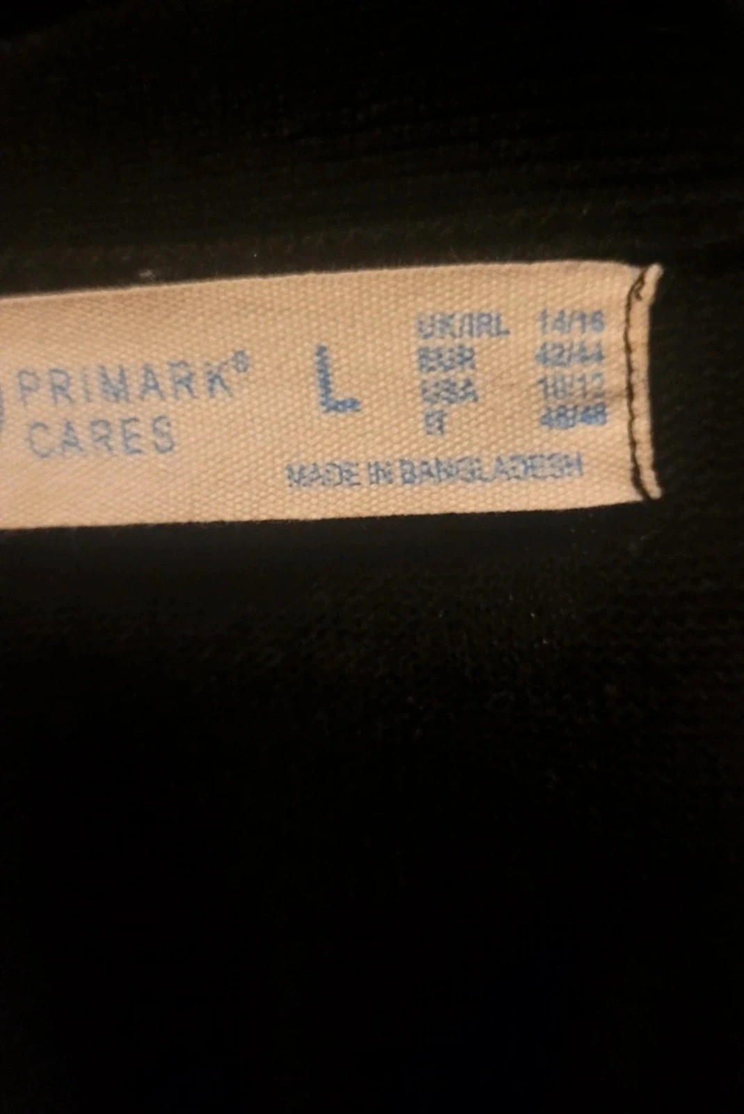 Rebeca de punto negra Primark Cares - Talla L – Primark – taille L / 40 / 12 4