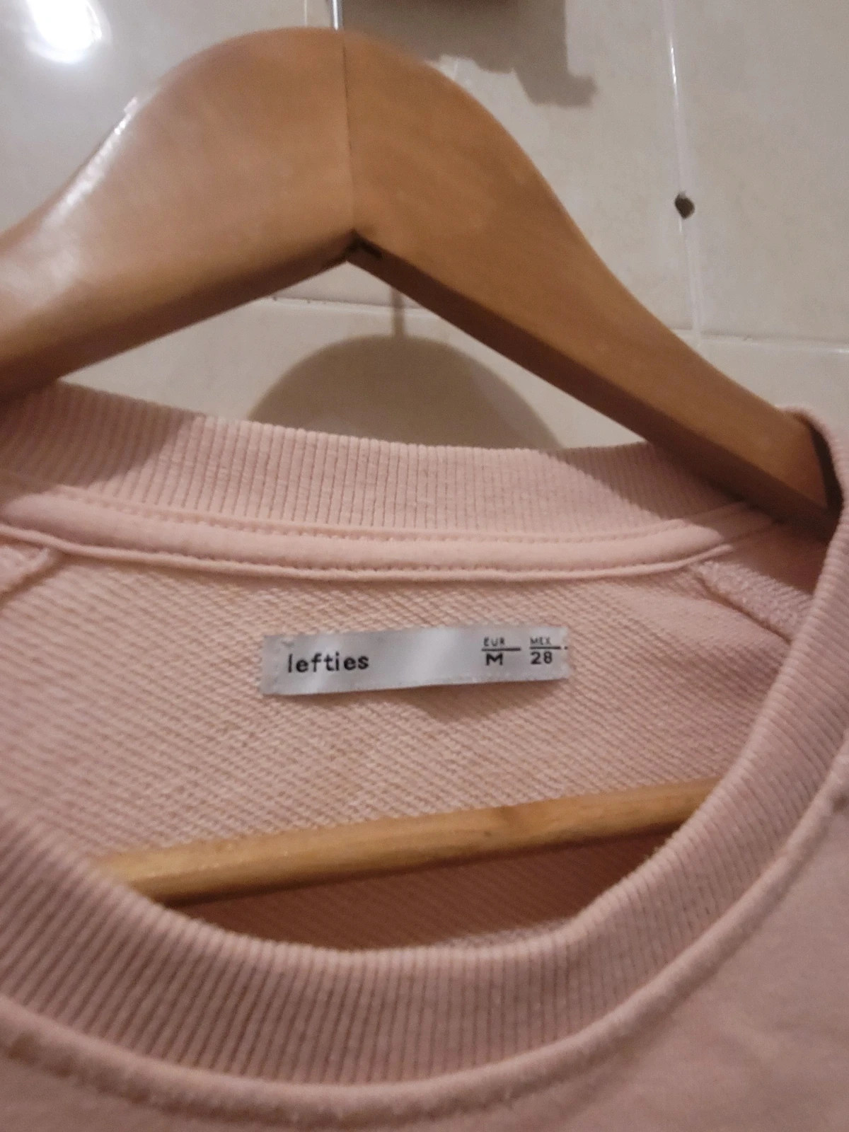 Sudadera rosa palo básica Lefties talla M – Lefties – taille M / 38 / 10 3