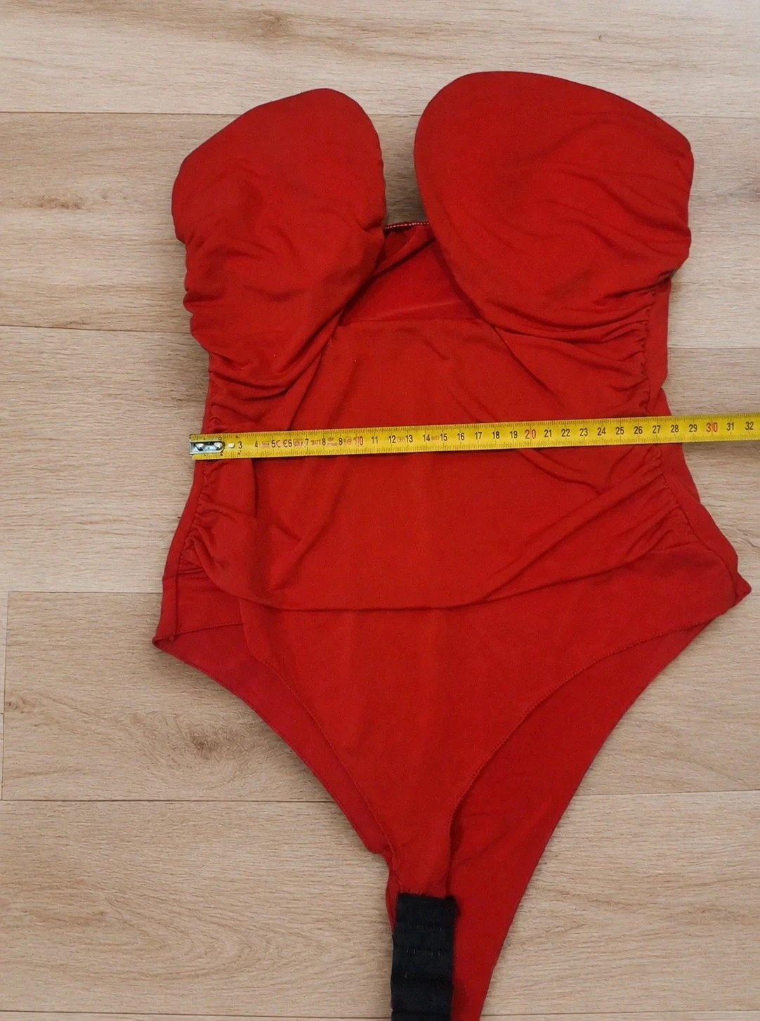 Body rojo drapeado palabra de honor L&S talla S – L&S – taille S / 36 / 8 4