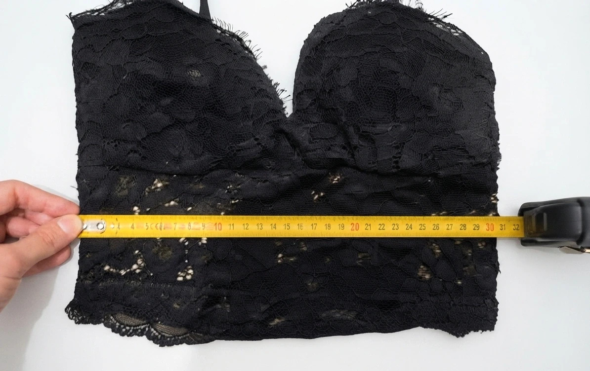 Top corsé encaje negro bustier - Talla XS / S – sin marca – taille XS / 34 / 6 3