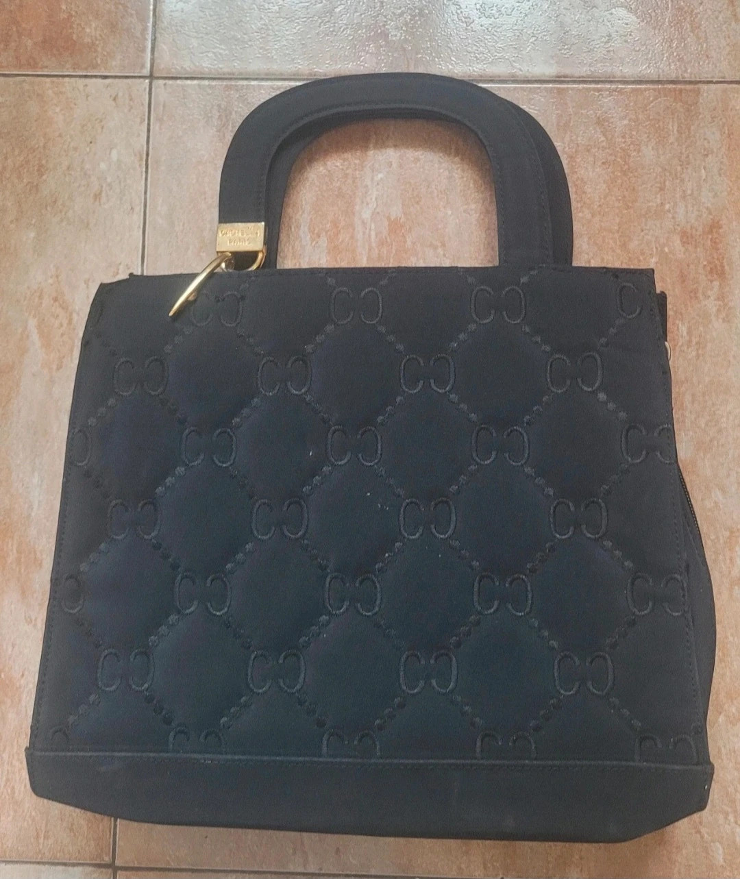 Bolso de mano negro estilo vintage acolchado nuevo – Castella – taille Taille unique 2