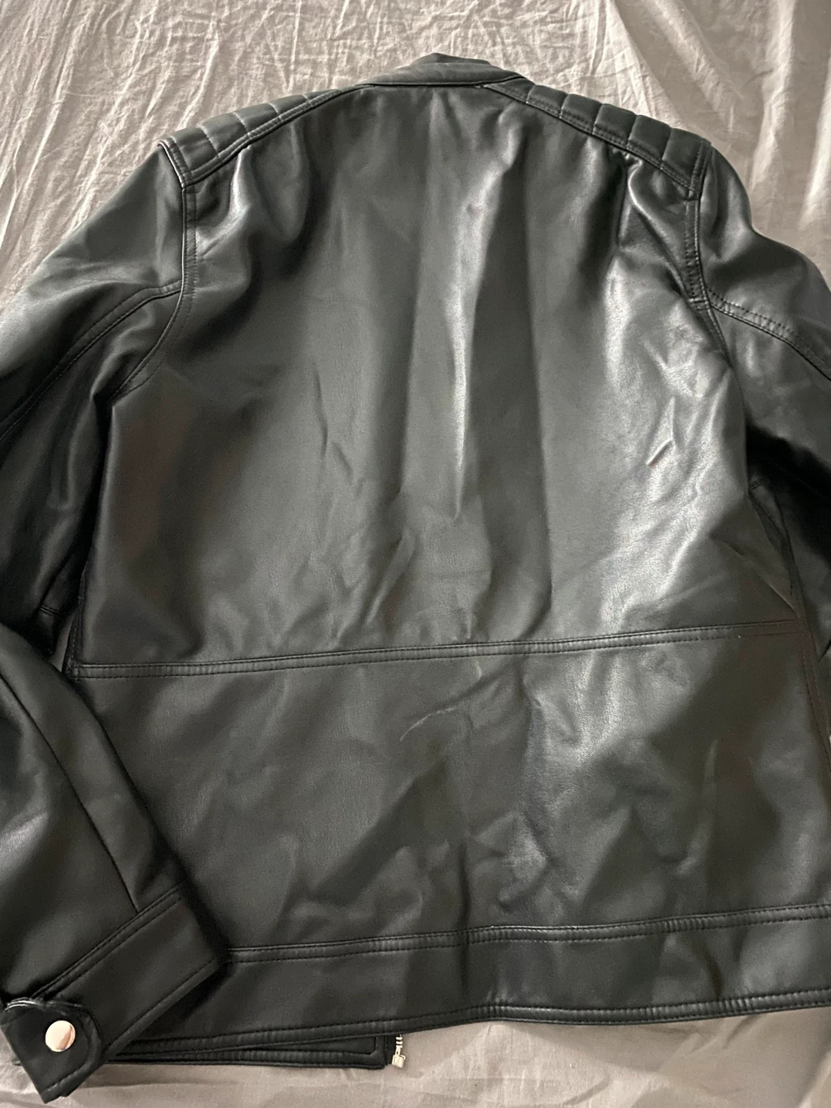 Cazadora Biker Efecto Piel Lefties Man Negra Talla M