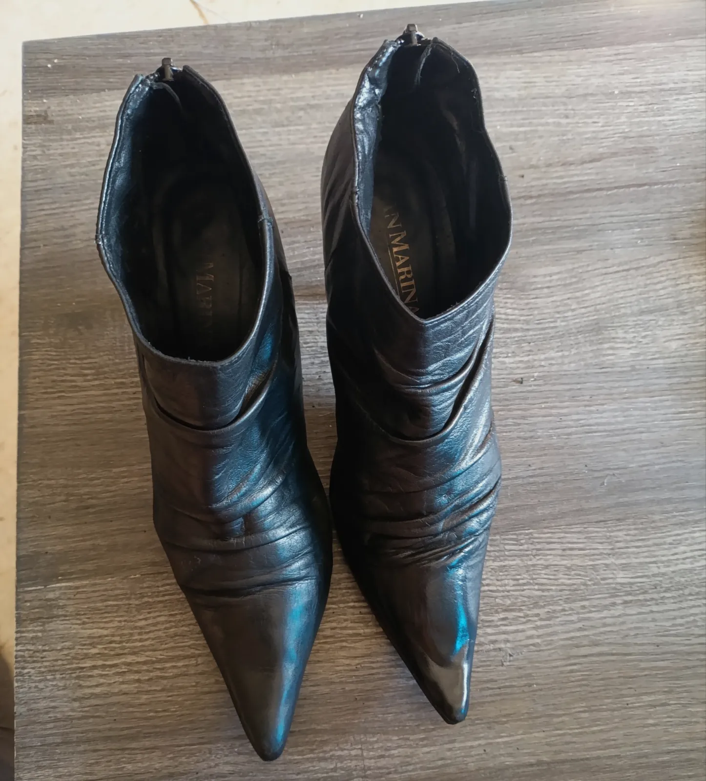 Bottines à talons San Marina en cuir noir – San Marina – taille EU 39 2