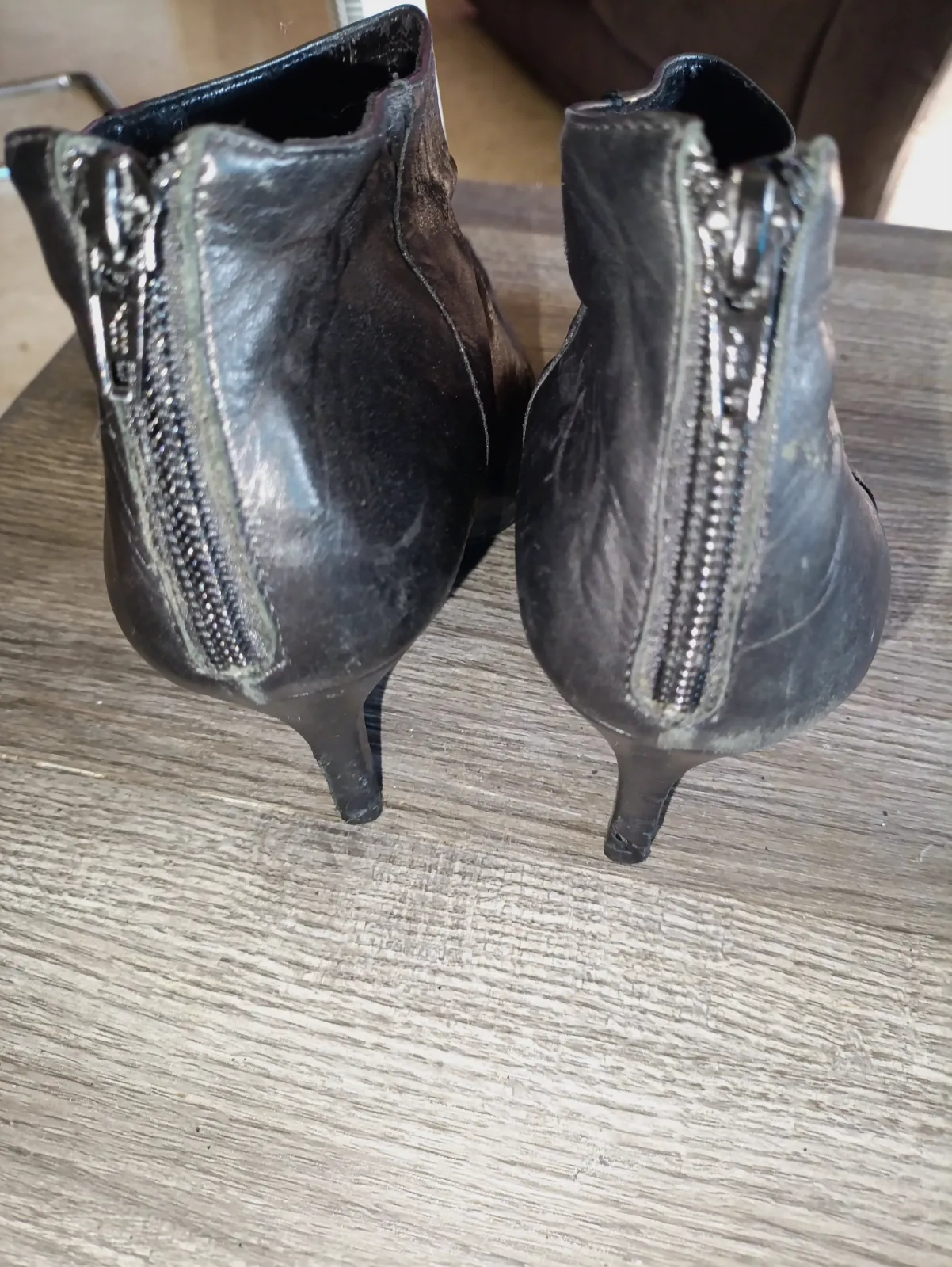 Bottines à talons San Marina en cuir noir – San Marina – taille EU 39 5
