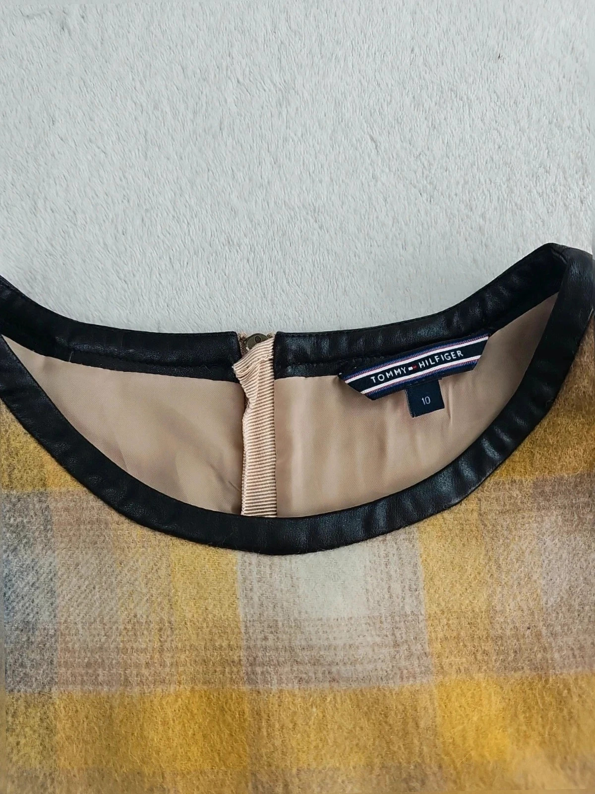 Pull manches courtes Zippé tommy Hilfiger jaune gris blanc 10 S – Tommy Hilfiger – taille S / 36 / 8 3