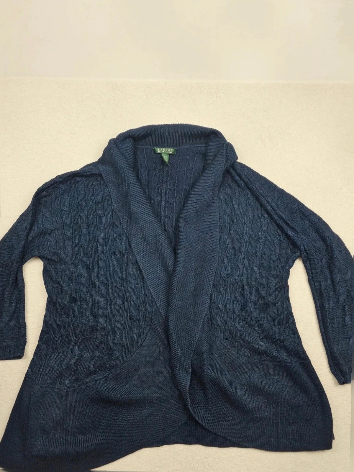 Gilet Torsadé cableknit bleu marine Ralph lauren - XL