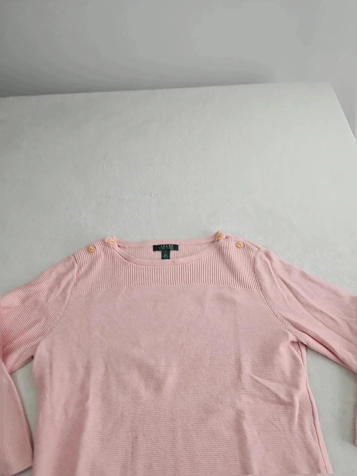 Pull col rond rose Pâle Ralph Lauren - S – Ralph Lauren – taille S / 36 / 8 2