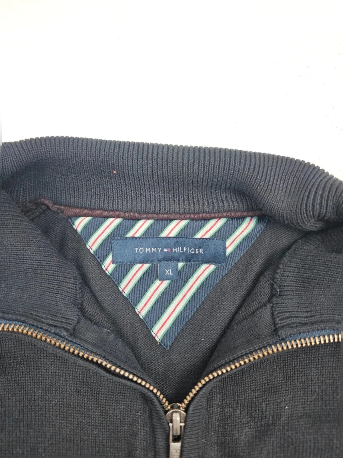 Veste full zip tommy hilfiger Noir / bleu taille XL – Tommy Hilfiger – taille XL 4