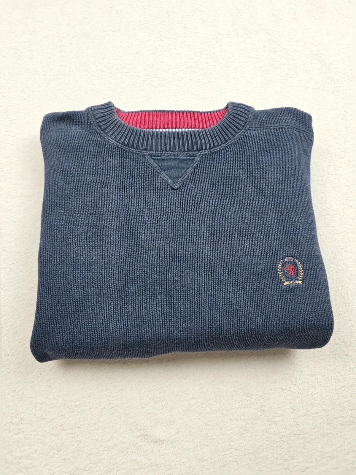 Pull vintage / Vintage sweater Tommy hilfiger Bleu Marine L – Tommy Hilfiger – taille L 2