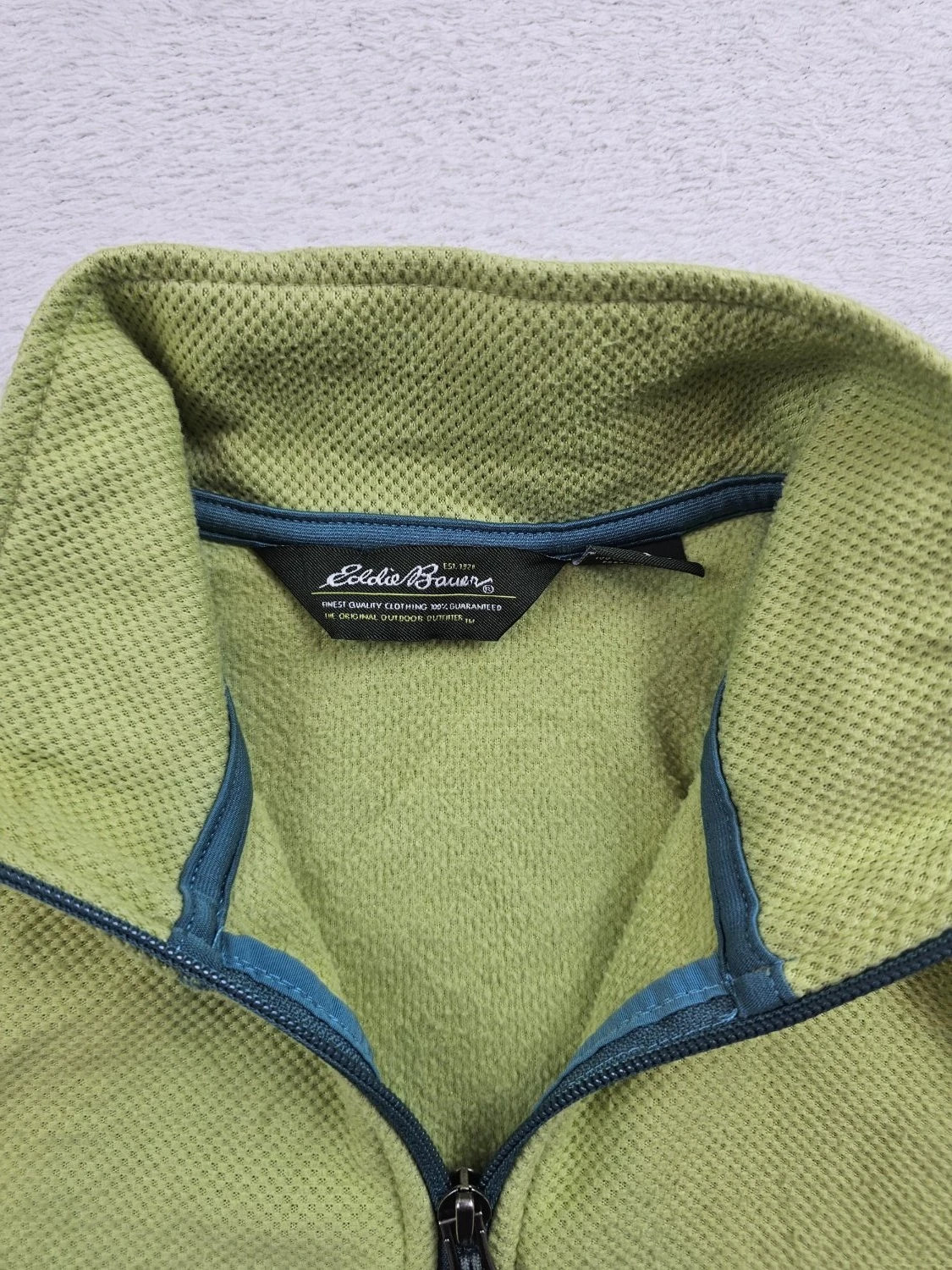 Veste polaire Eddie Bauer outdoor zippé randonnée poches mains logo brodé vert Femme taille S – Eddie Bauer – taille S / 36 / 8 5