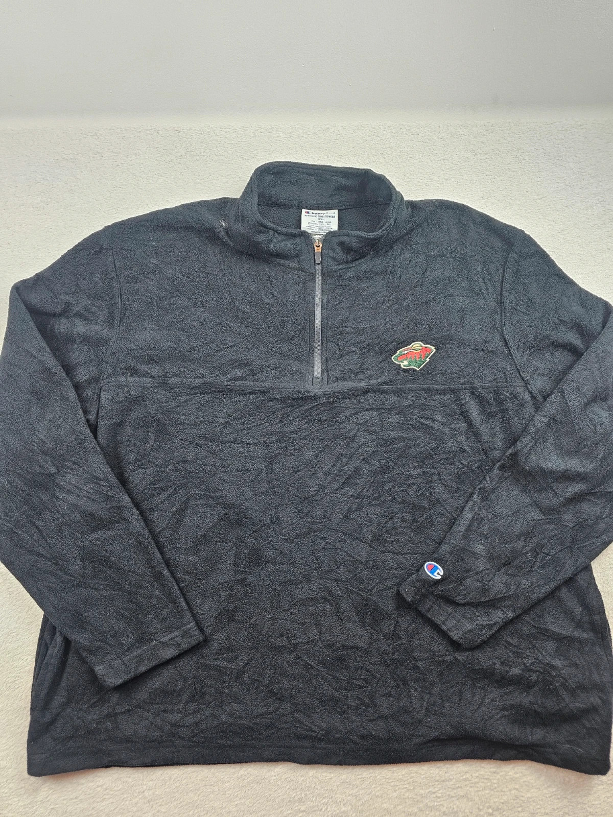 Champion Polaire Noir Logo Brodé 2XL