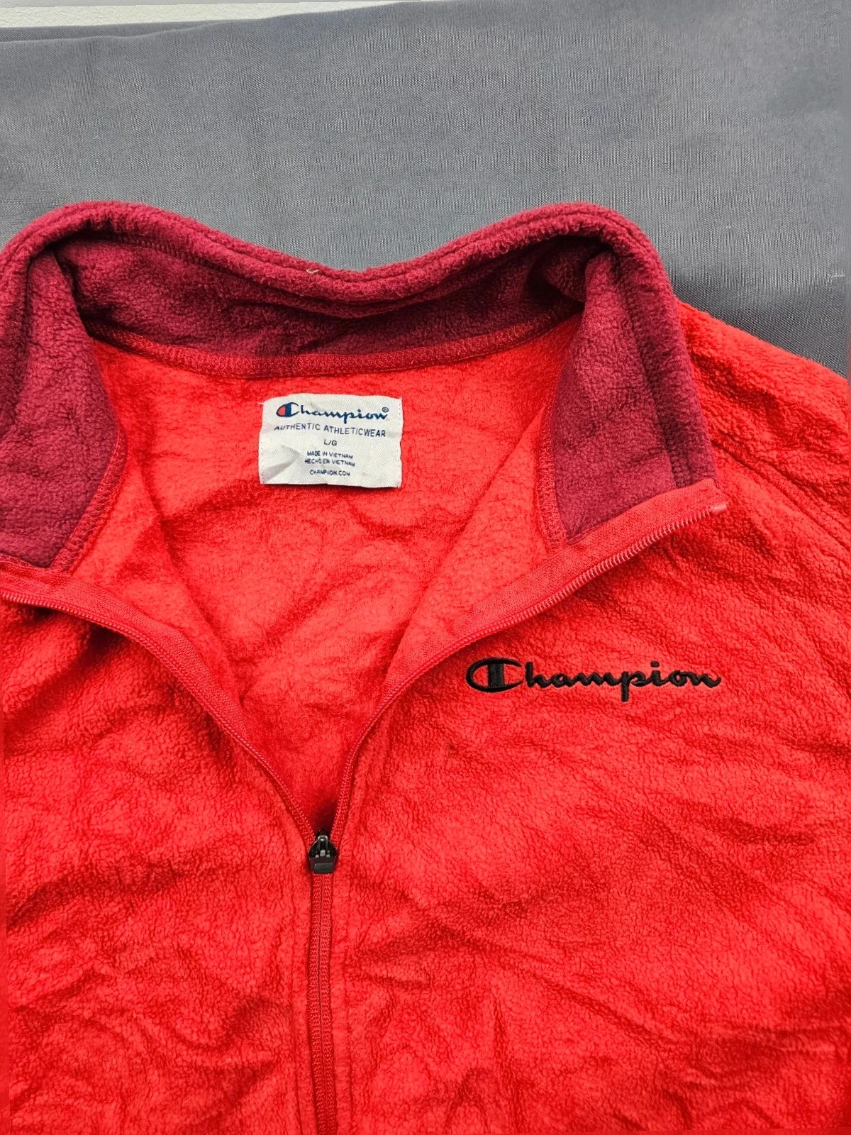 Champion veste Polaire Rouge Vintage L – Champion – taille L 2
