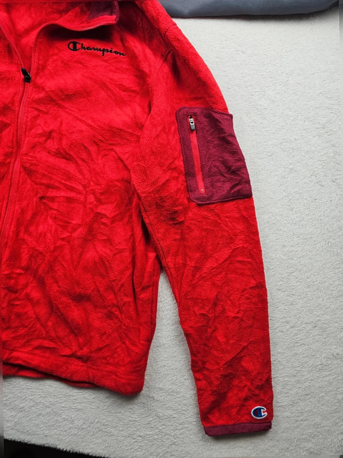 Champion veste Polaire Rouge Vintage L – Champion – taille L 4