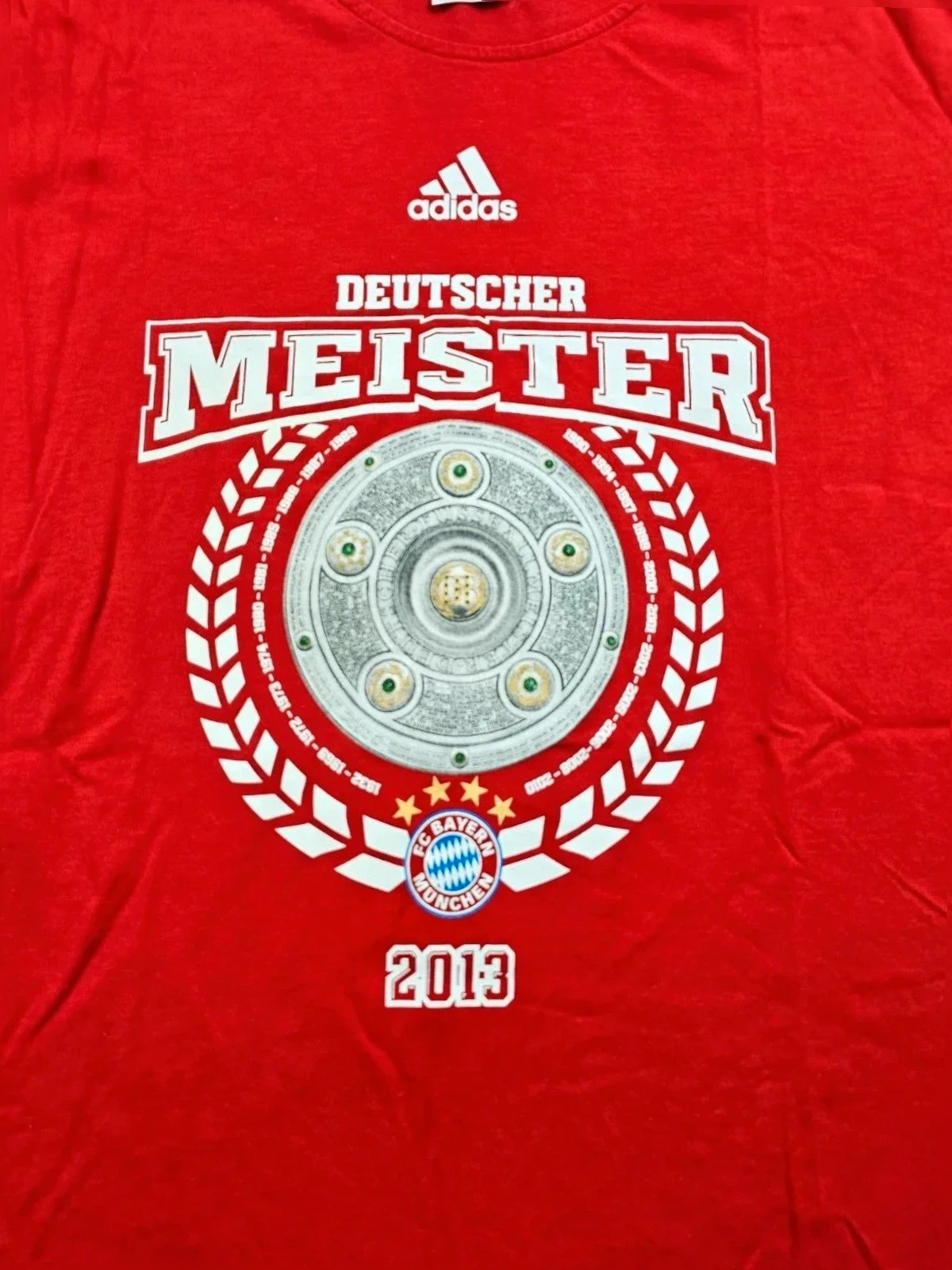 T-shirt Bayern Munich Adidas deutscher meister 2013 L – adidas – taille L 3