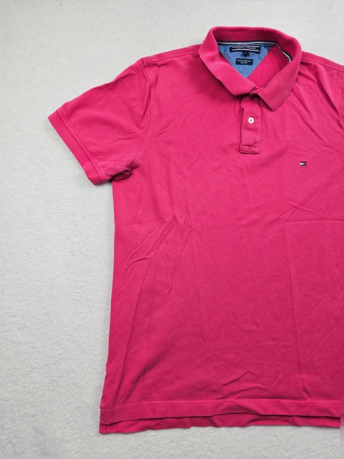 Polo Tommy Hilfiger Rose Fuchsia slim fit L – Tommy Hilfiger – taille L 3