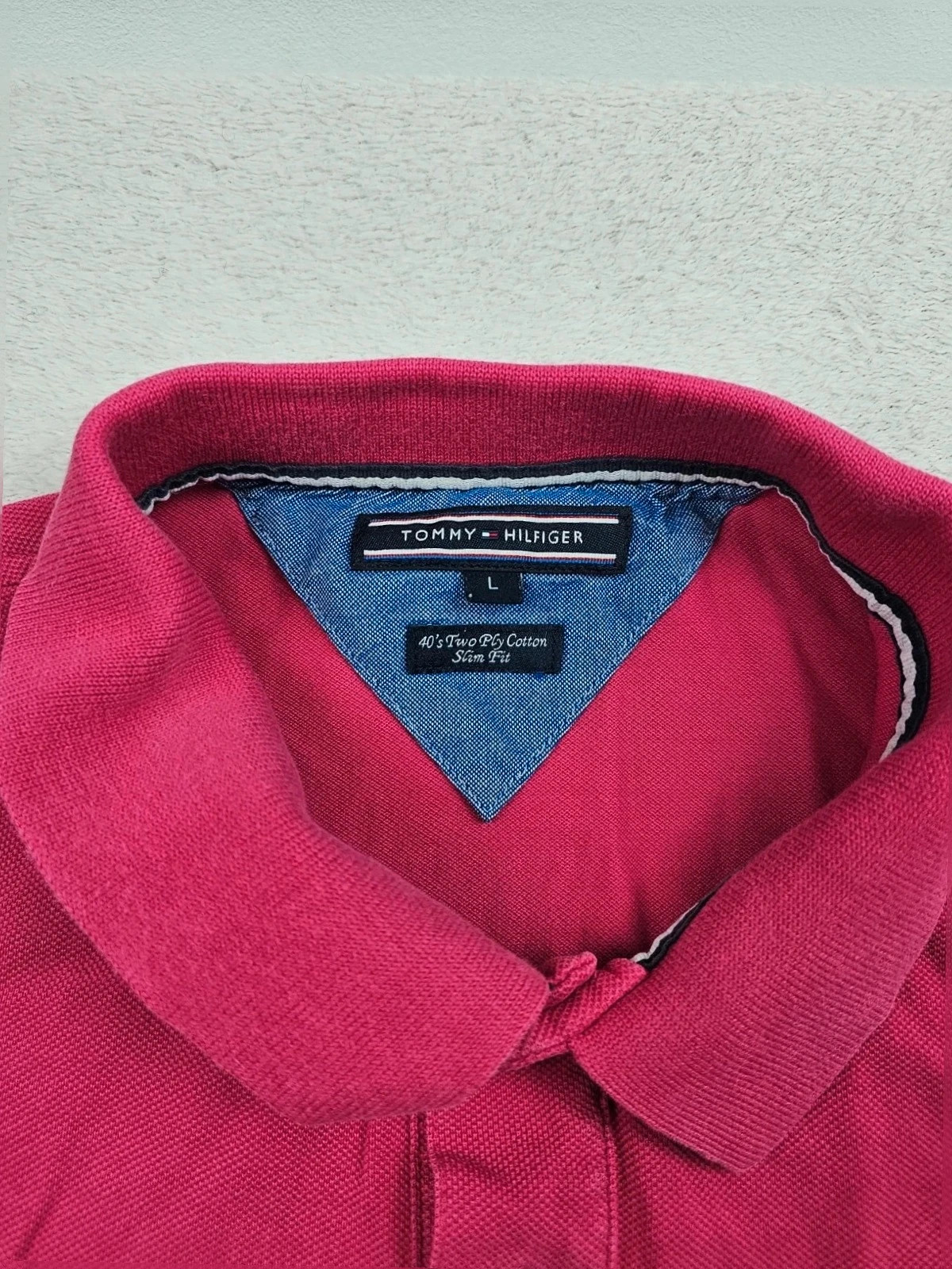 Polo Tommy Hilfiger Rose Fuchsia slim fit L – Tommy Hilfiger – taille L 5