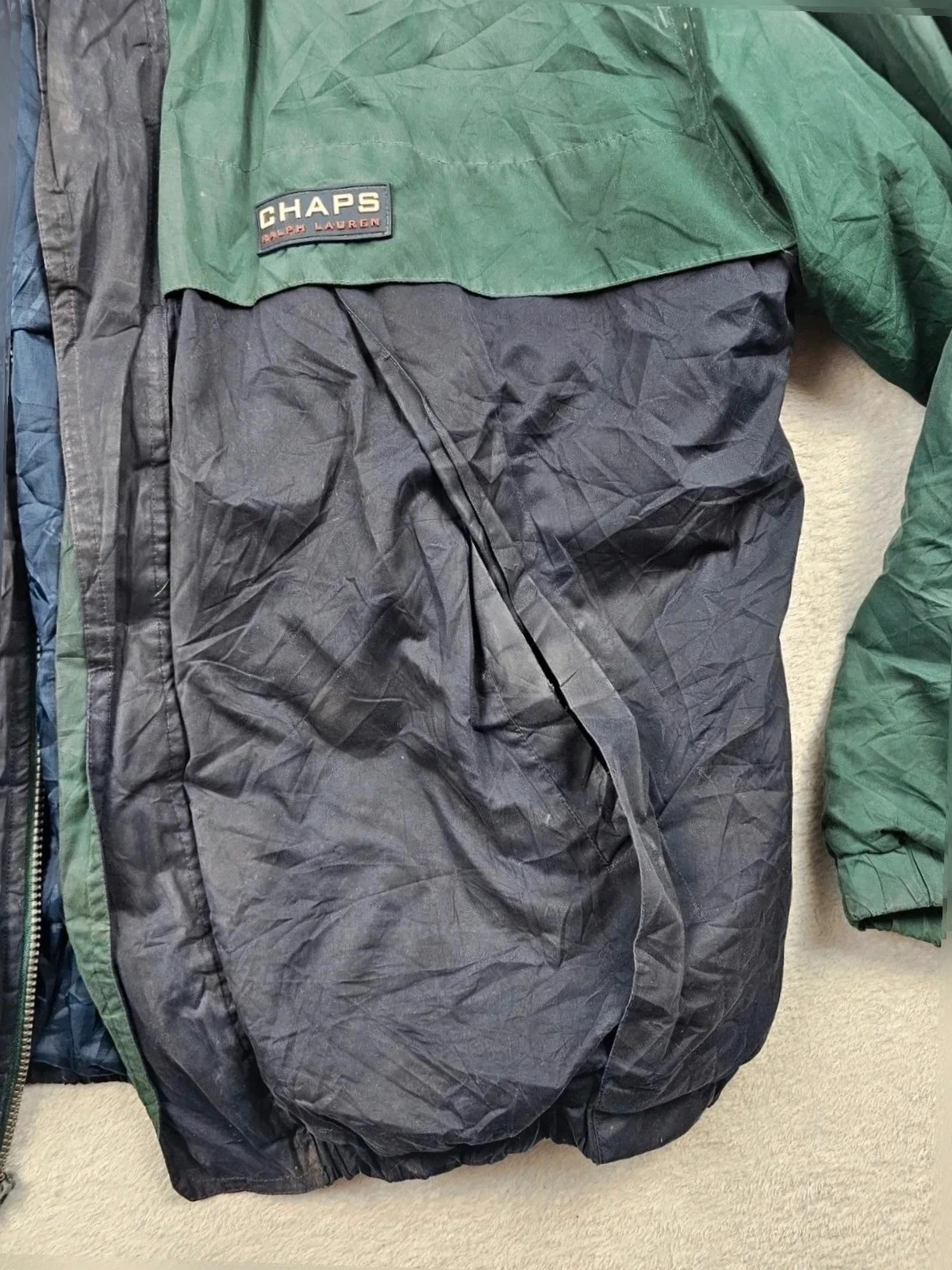 Veste Chaps ralph Lauren vintage Vert et Bleu – CHAPS – taille XL 3