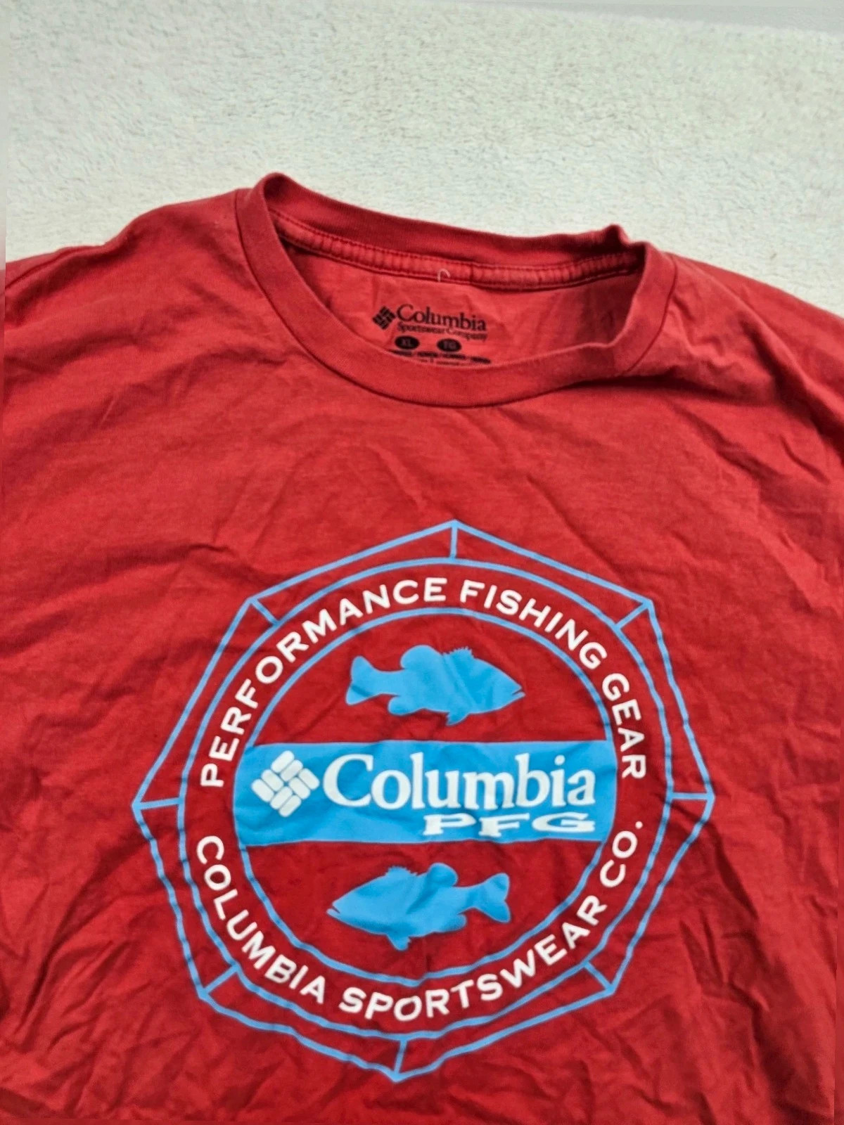 T-shirt Columbia PFG rouge bleu Blanc XL – Columbia – taille XL 2