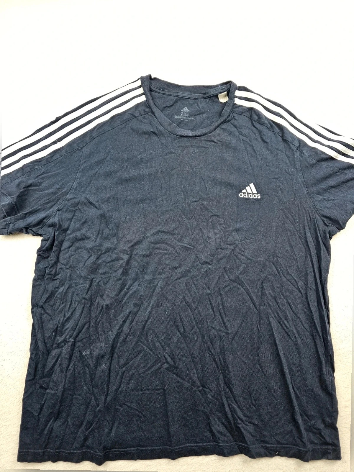 T-shirt Adidas noir logo Brodé Poitrine 2XL – adidas – taille XXL 5