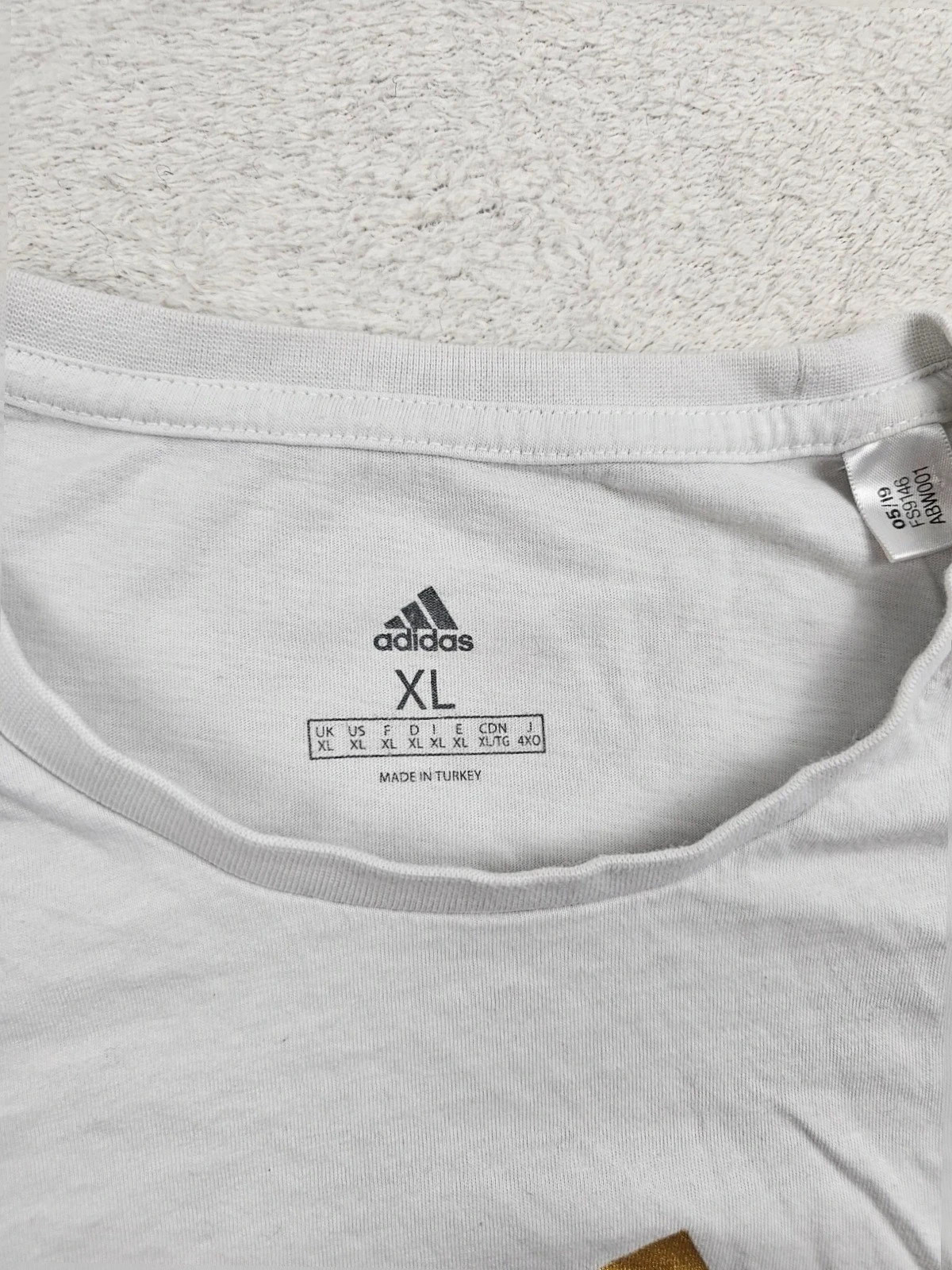 T-shirt Adidas Blanc Et Or col Rond XL – adidas – taille XL 3