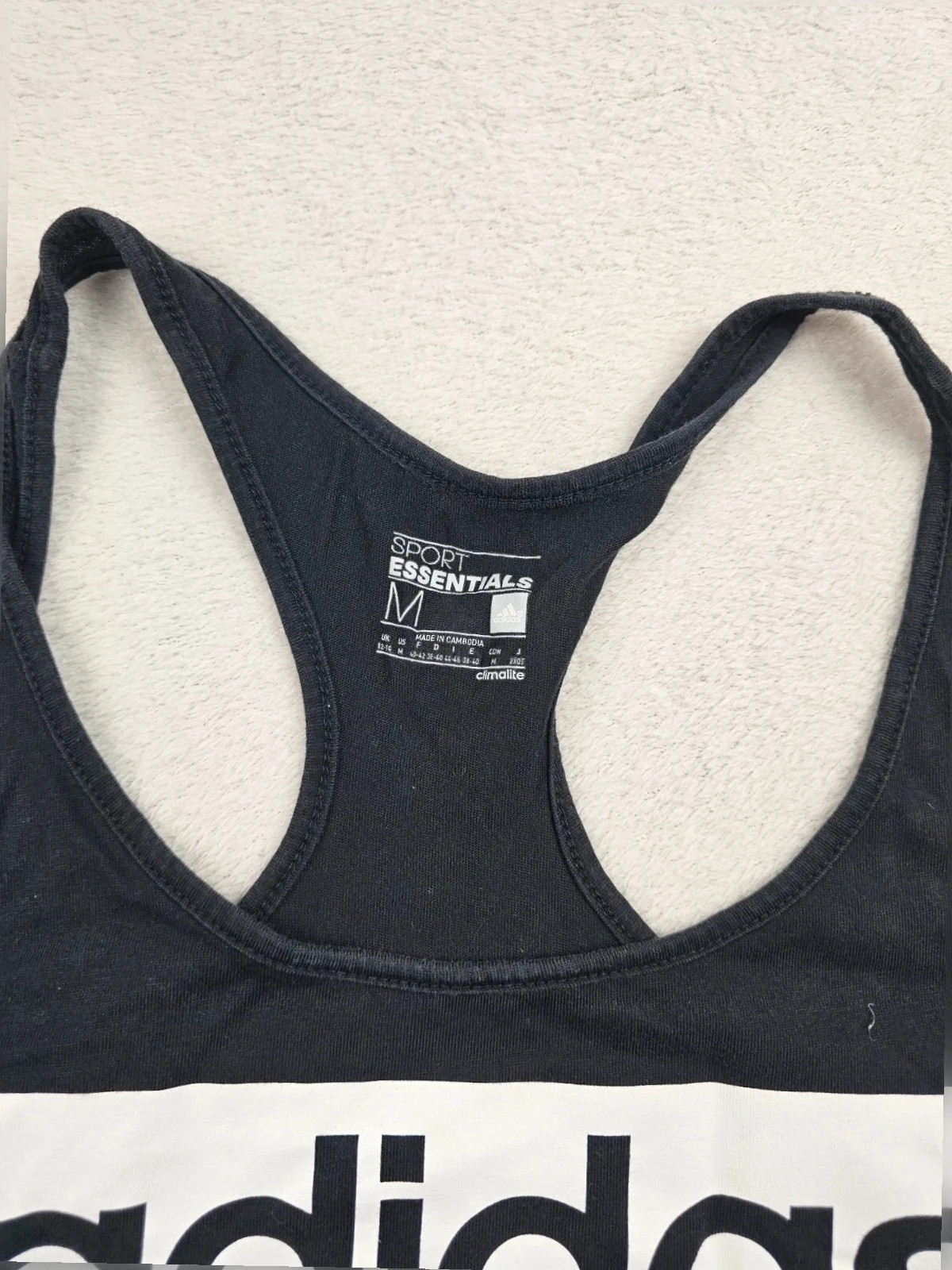 Débardeur Sport Essentials Adidas Noir et Blanc Femme M – adidas – taille M / 38 / 10 2