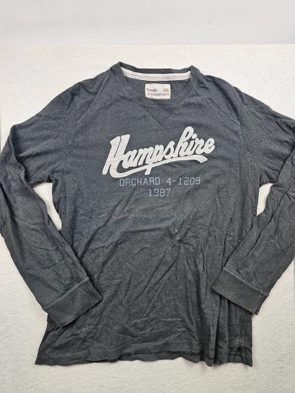 T-shirt Manches longues Jules gris 2XL