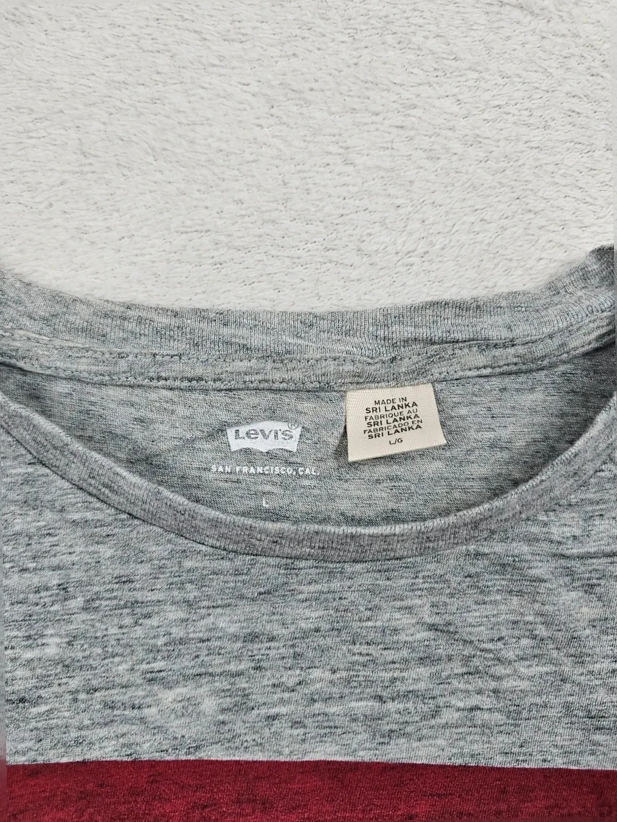 T-shirt Gris et rouge Levi's L – Levi's – taille L / 40 / 12 3