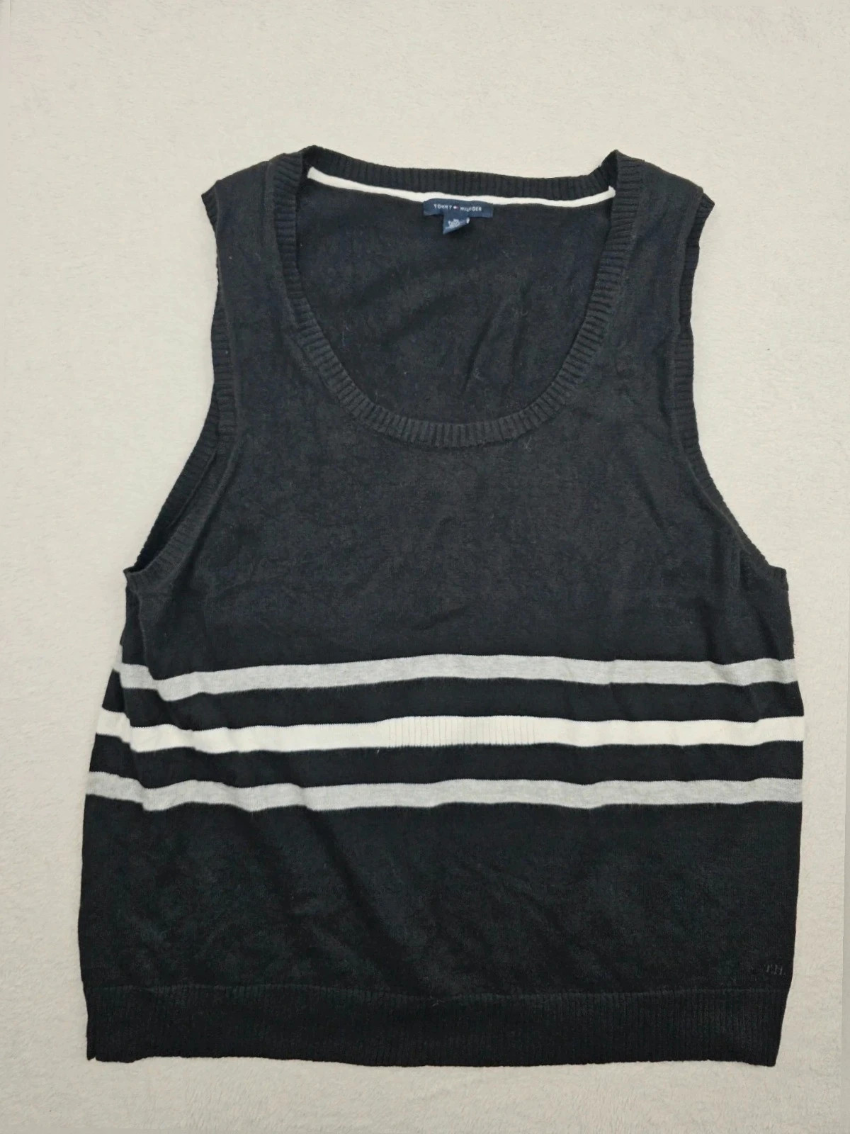 Débardeur sans manches / Tank top Tommy Hilfiger Noir / Gris / blanc XL