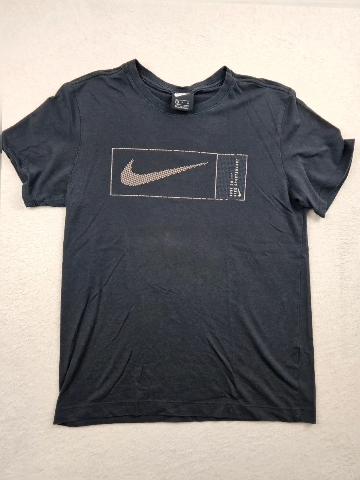 T-shirt nike Noir Logo centre S