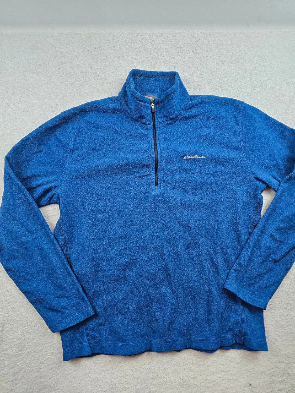Veste polaire Eddie Bauer outdoor demi-zip col montant zippé bleu Homme taille M