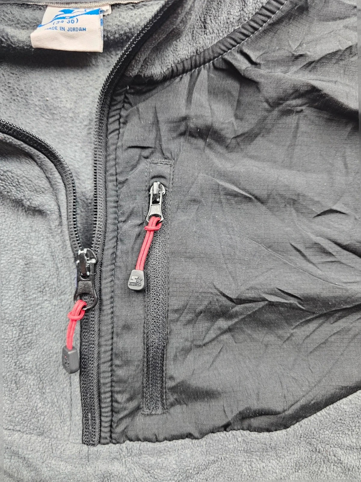 Starter pull-over polaire vintage gris et noir S – Starter – taille S 3