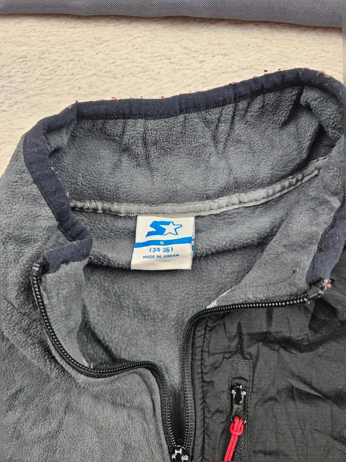 Starter pull-over polaire vintage gris et noir S – Starter – taille S 2